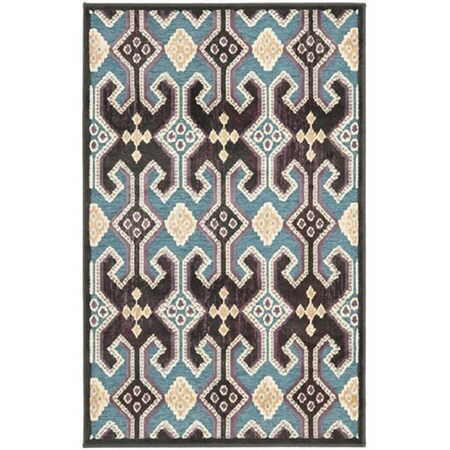 Safavieh Paradise Power Loomed Rectangle Rug- Anthracite - Petrol- 2 Ft. 7 In. X 4 Ft. PAR152-2370-24